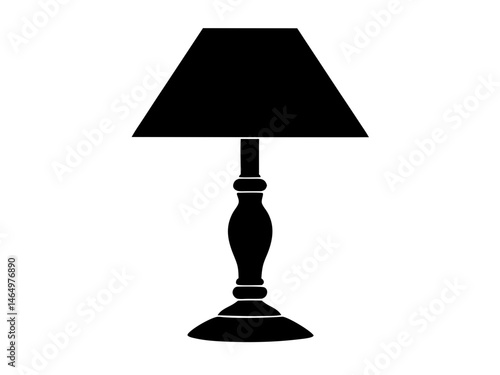 table lamp icon, lamp silhouette collection. vector illustration