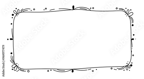 Floral Frame Divider:Elegant hand-drawn floral frame, perfect for adding a touch of whimsical charm to your design projects.