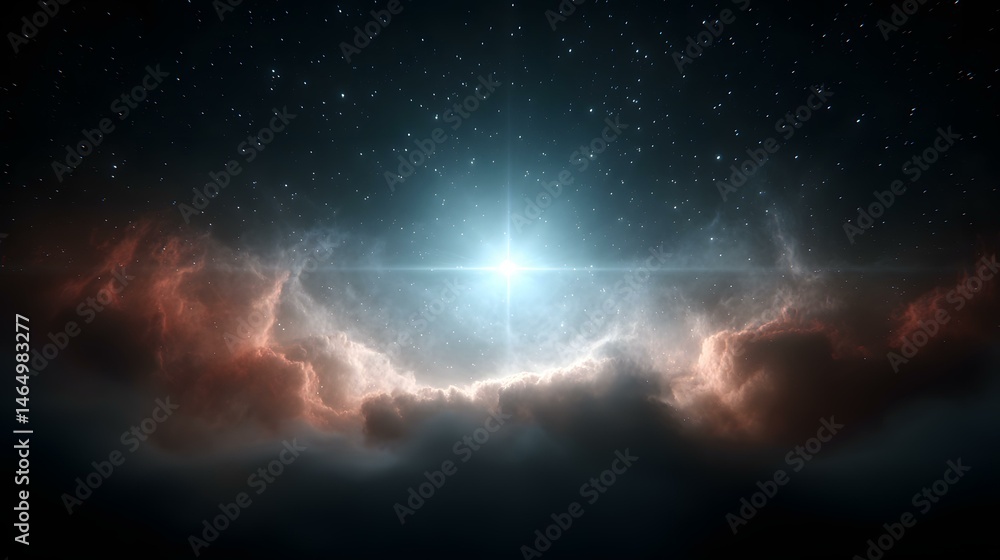 Fototapeta premium filled with colorful swirling gases in pink, cyan, and yellow tones