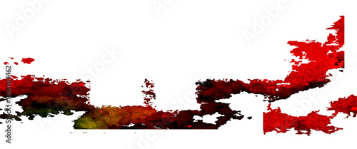 cosmetic smear of black mascara on white background	