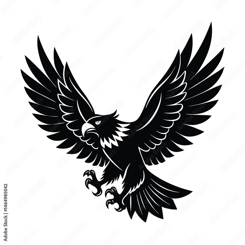 Fototapeta premium a high quality eagle vector art silhouette