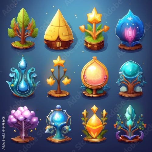 Obraz na płótnie set of vector icons w salonie