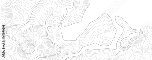 Abstract wavy topographic line background. Seamless pattern and banner design. Modern and dynamic feel to topographic mapping vector illustration.