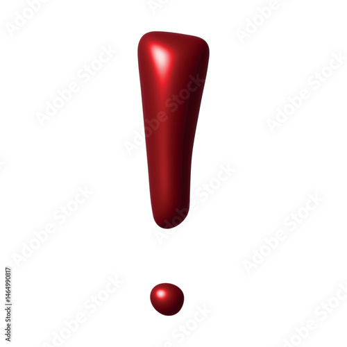 3d exclamation mark clipart Single element for design