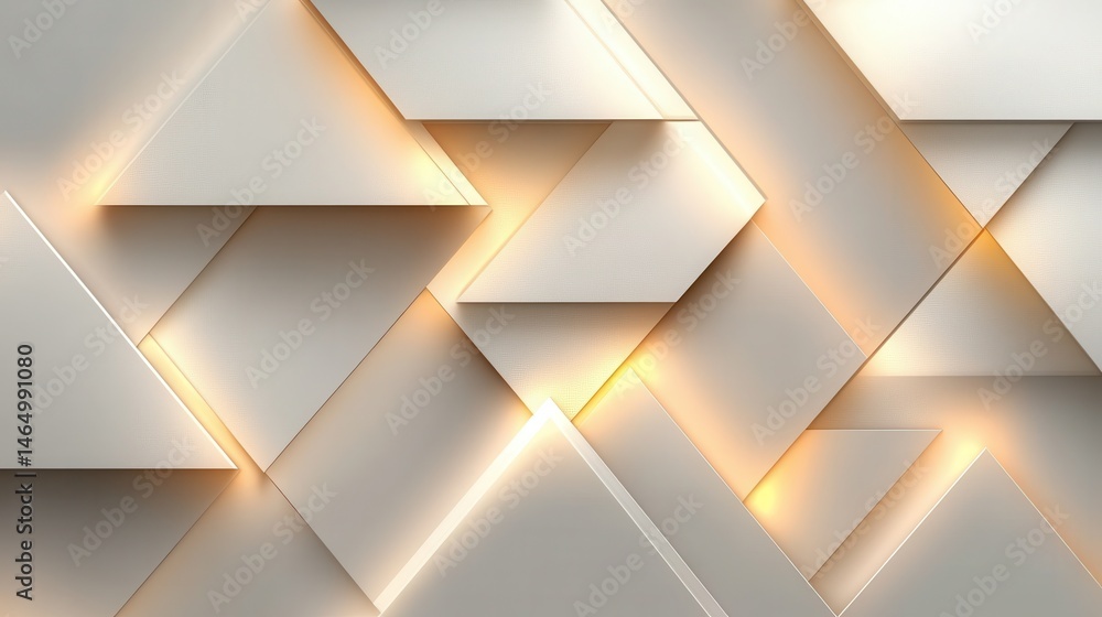 Obraz premium Abstract geometric pattern with luminous triangles