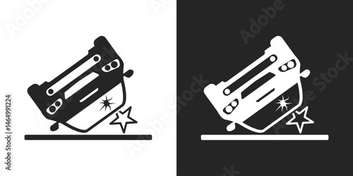 Car crash icon, Vehicle accident vector illustration design