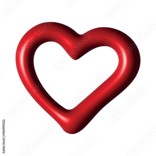 3d heart clipart Single element for design