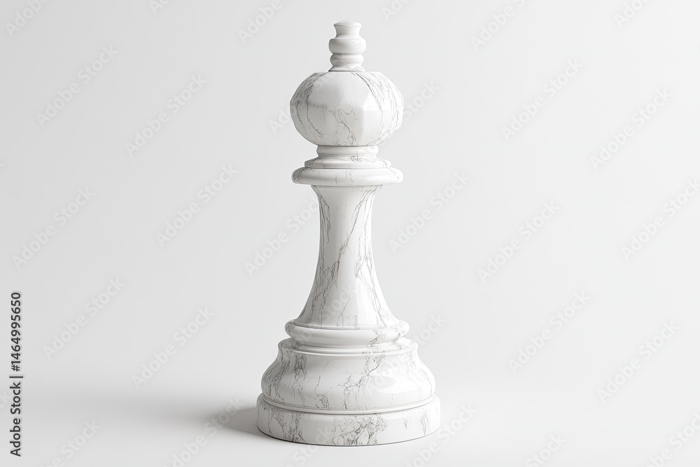 White Marble Chess Bishop White Marble Chess Bishop