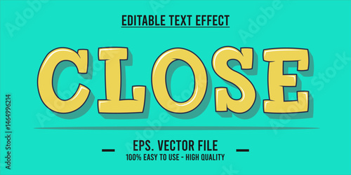 Close shop typography word art illustration, poster, editable text effect, file EPS