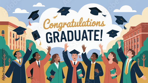 Congratulations Graduate Graduation Celebration Poster
