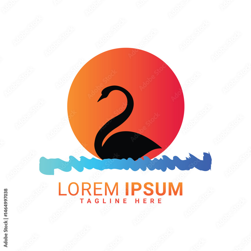 Obraz premium 06.eps swan vector logo desgin 