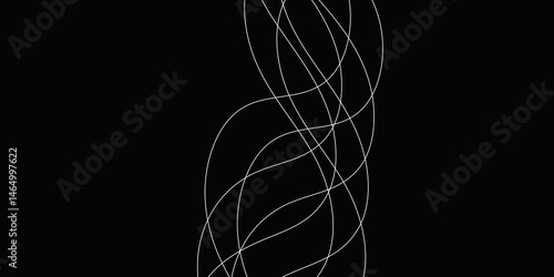 Abstract Black background with a glowing abstract waves. Abstract wave element for design. Digital frequency track equalizer, Futuristic background design. Long exposure, Light painting photography.