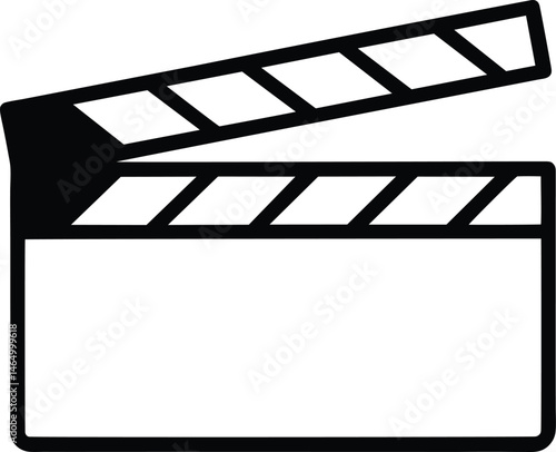 film clapper line icon clip art.