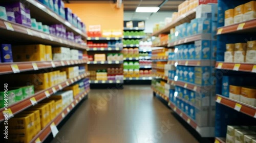 Wallpaper Mural Colorful Aisle of Personal Care Products in Retail Supermarket Store Interior Torontodigital.ca