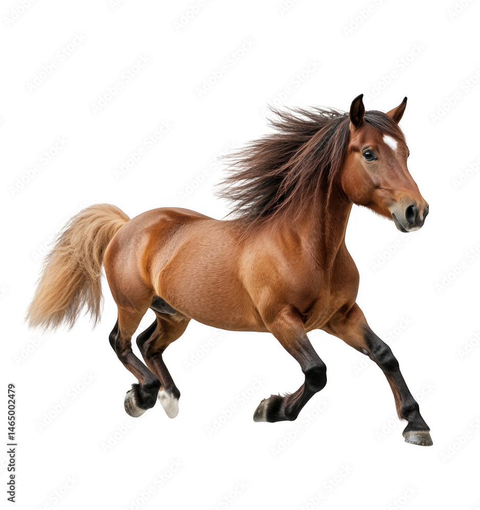 Obraz premium Brown Horse Toy Figurine Running