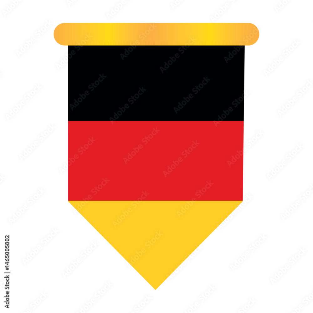Naklejka premium Germany soccer flag badge. Vector