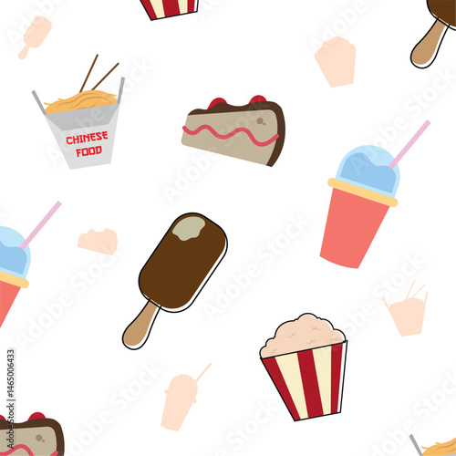 Frozen treats and snacks. Vector
