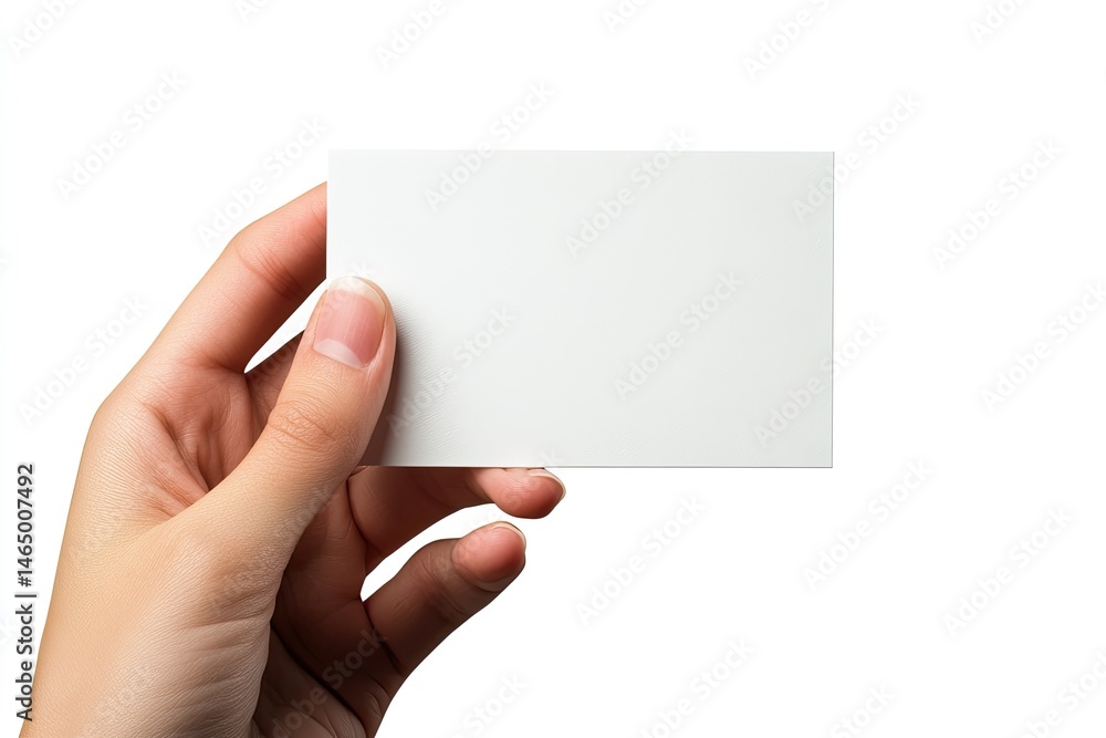 Blank business card held by a hand (2) Blank business card held by a hand (2)