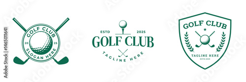set of vintage golf logo vector illustration badge design