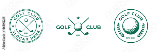 set of vintage golf logo vector illustration badge design
