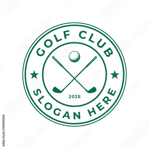 vintage golf logo vector illustration badge design