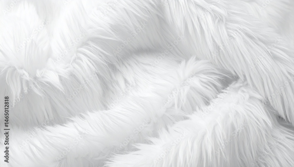Obraz premium Luxurious white faux fur texture soft abstract background design