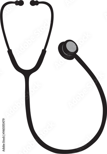 Obraz na płótnie stethoscope silhouette, medical vector icon, new style w salonie