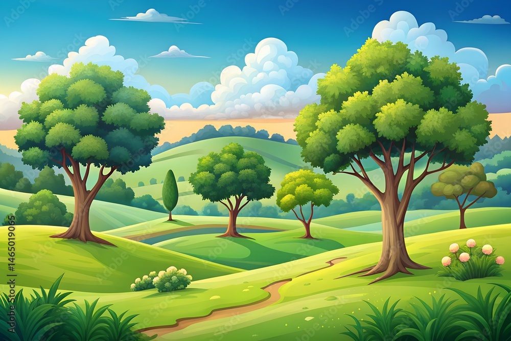 Fototapeta premium landscape with trees