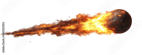 Fiery Meteoroid Trail