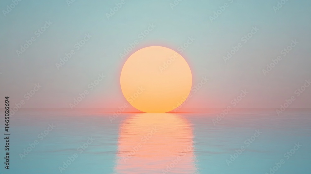 Sunrise over calm water Sunrise over calm water