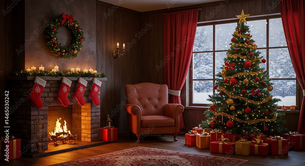Fototapeta premium Emberglow and Evergreen