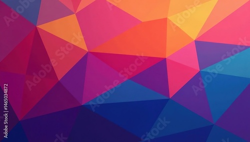 Abstract geometric shapes with vibrant color gradients, digital art, graphic