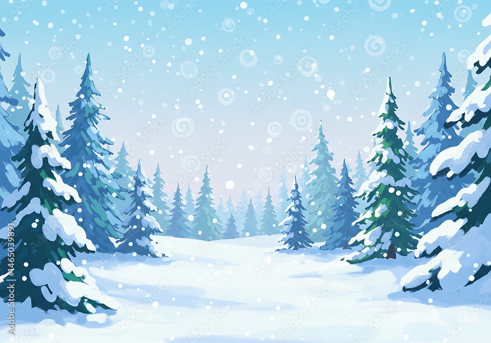 Obraz premium Winter's Gentle Whisper