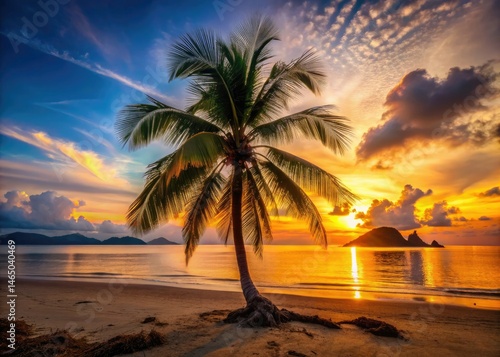4K Sunrise Timelapse, Coconut Palm, Laem Had Beach, Koh Yao Yai, Thailand - Stunning Tropical Photography
