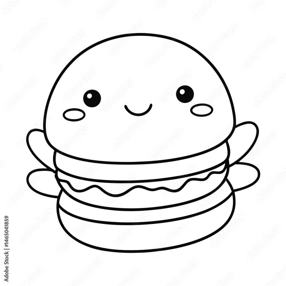 a kawaii macaron tiny wings coloring line art vector art silhouette a kawaii macaron tiny wings coloring line art vector art silhouette