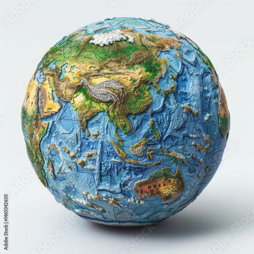 3D Cartoon Earth Globe Icon for Environment and Earth Day Celebrations