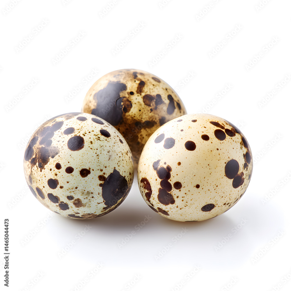 Obraz premium Fresh quail eggs isolated on white background