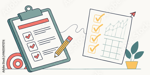 Reporting, Analytics Icon with Editable Stroke Vector Design,