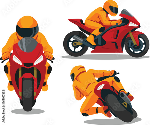 vector illustration of a racing motorcycle