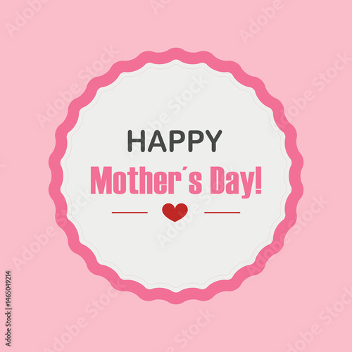 Happy Mother's Day Cute Badge Vector