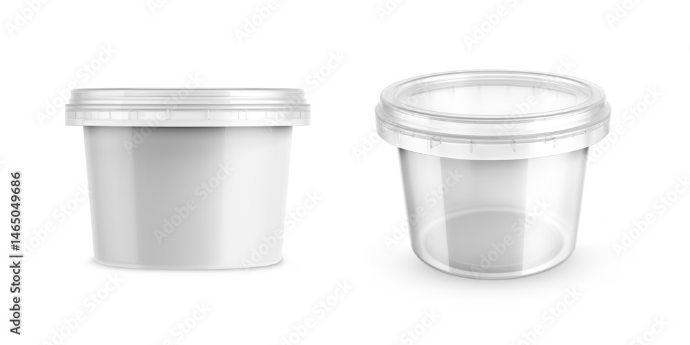 Plastic Container Mockup 3D Rendering Isolated Background Plastic Container Mockup 3D Rendering Isolated Background
