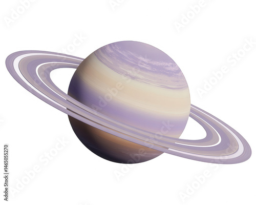 A digital rendering of saturn with its rings against a black background in an outer space setting