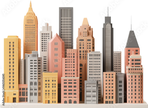 Colorful Cityscape Model Architecture