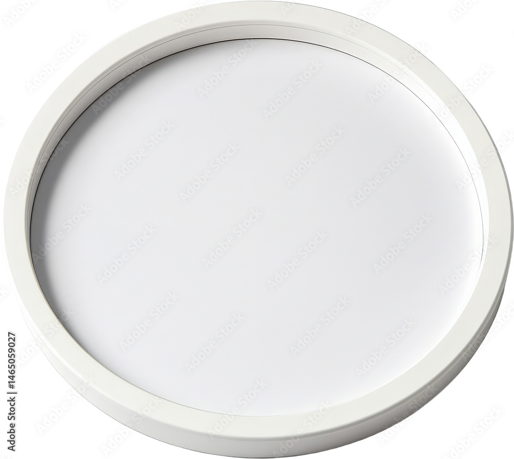 Fototapeta premium Blank White Round Picture Frame