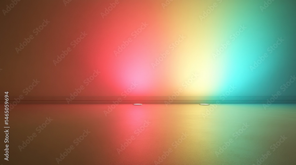 Obraz premium Colorful gradient wall lighting effect