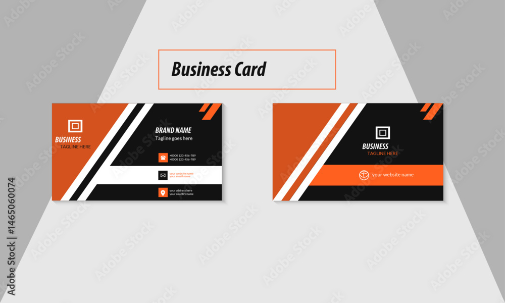 Corporate modern business card design with creative editable vector shapes template for commercial business Corporate modern business card design with creative editable vector shapes template for commercial business