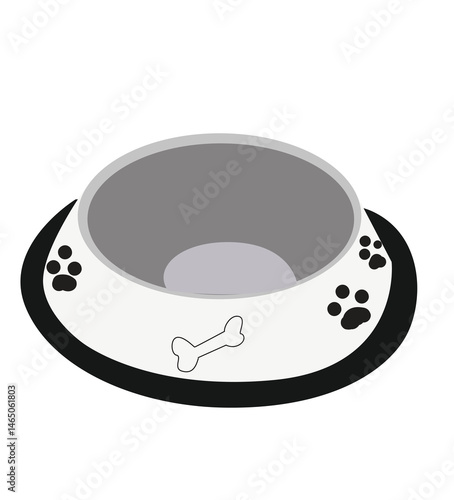 Pet bowl with food.Bowl for cat or dog for kibbles