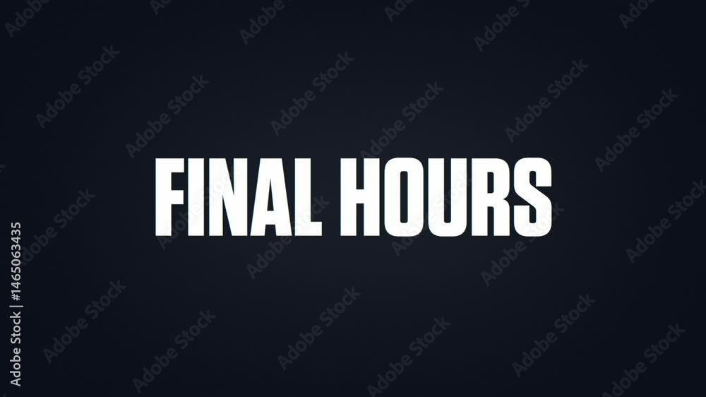 Final Hours - Trending Glitch Text Animation | 4K Deadline Promo Final Hours - Trending Glitch Text Animation | 4K Deadline Promo