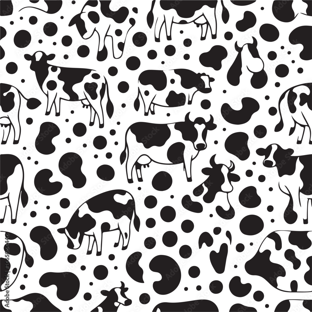 Fototapeta premium Abstract liquid doodle shape seamless pattern. Creative minimalist style art background, trendy design with basic shapes.