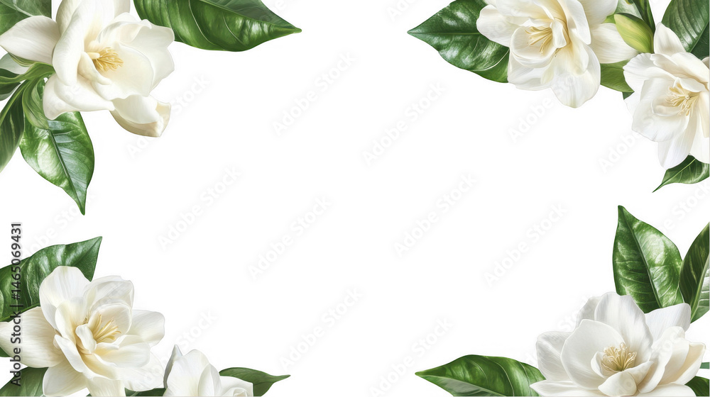 Elegant Gardenia Flower Frame Elegant Gardenia Flower Frame